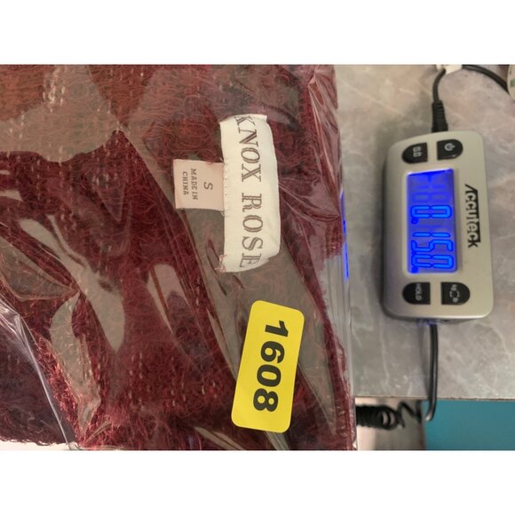 Knox Rose Womans S Hairy Sweater Rusty Red Open Cardigan - Picture 7 of 7